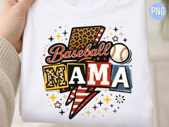 Baseball Mama Retro Sports Graphic PNG: Your Go-To Vintage Design Asset