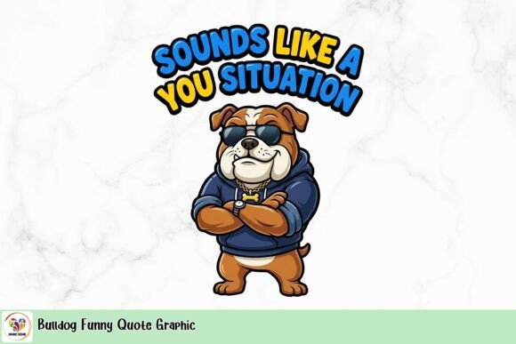 Bulldog Funny Quote Graphic: A Cool, Confident Design for Every Creator