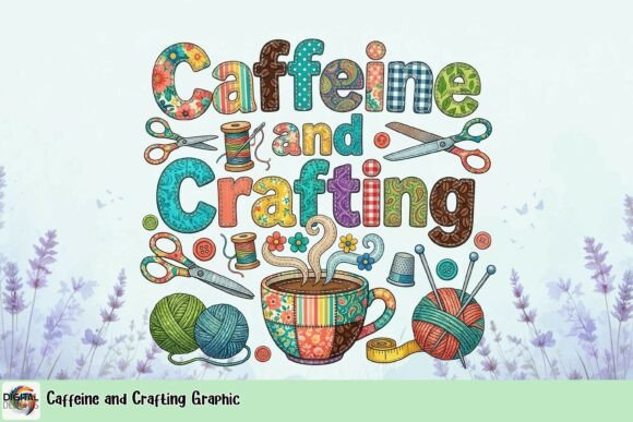 Caffeine and Crafting Graphic: Fuel Your Creative Projects