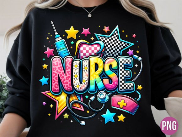 Colorful Nurse Star Medical Graphic PNG: A Designer's Go-To Asset