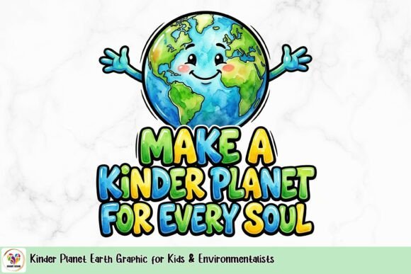 Designing with the Kinder Planet Earth Graphic for Kids & Environmentalists
