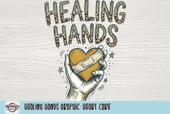 Healing Hands Graphic: Heart Care in Modern Design