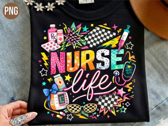 Retro Nurse Life Sublimation Graphic PNG: Creative Uses