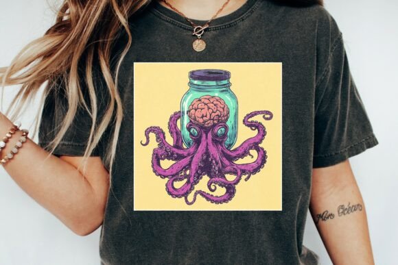 Unlocking the Octopus Brain Jar Graphic Png for Your Projects