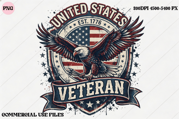 USA Veteran Eagle American Flag Graphic: A Designer's Asset